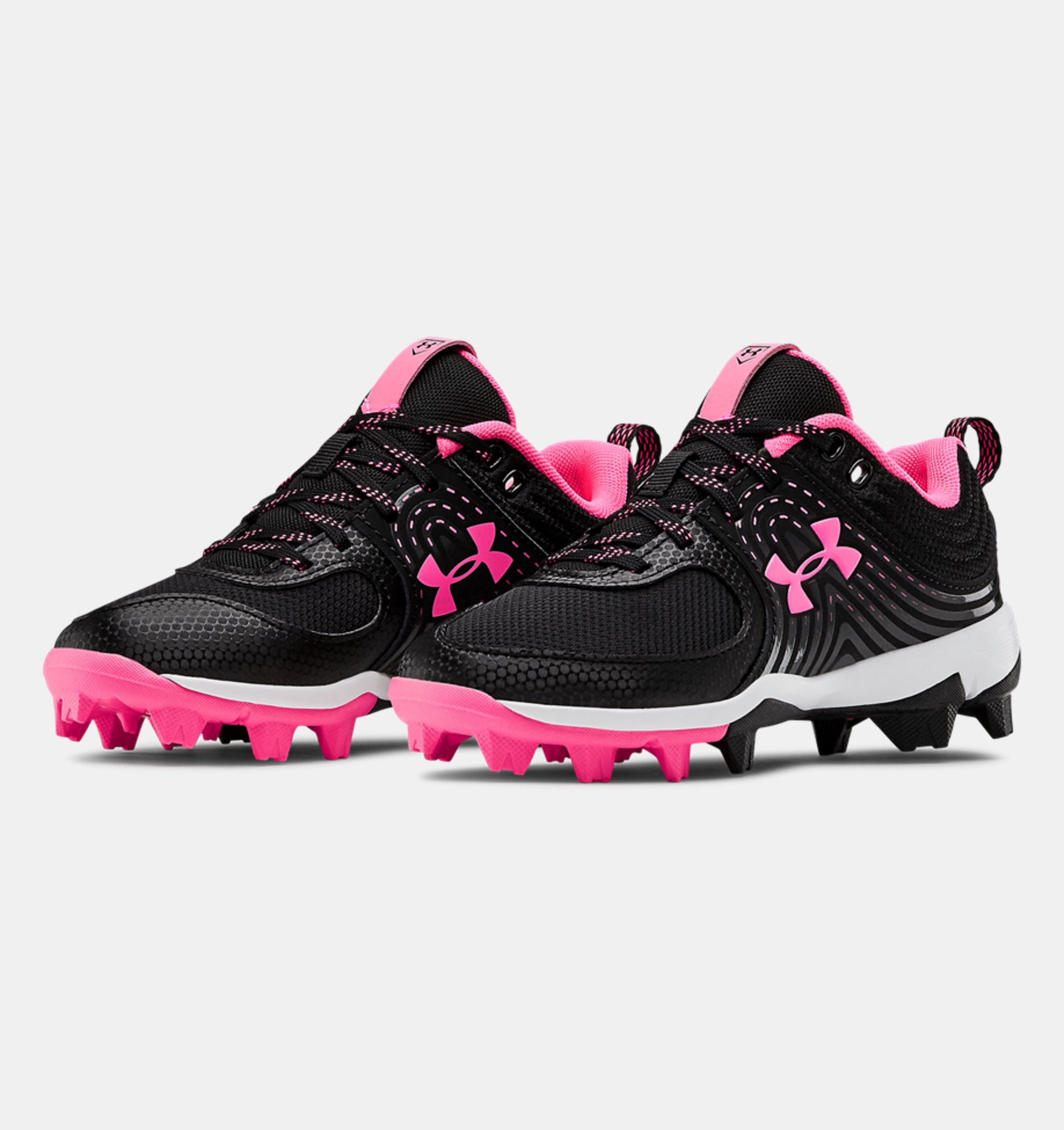 Women's Size 8 NEW Under Armour Womens Glyde RM Softball Cleats Pink/Black 